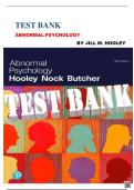 Test Bank For Abnormal Psychology 18th Edition By James N Butcher&comma; Jill M Hooley&comma; Matthew Nock&comma; Susan Mineka&vert; 9780137554676&vert; All Chapters 1-17&vert; LATEST 2026