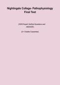 Nightingale College Pathophysiology Final Exam &ndash; Questions&comma; Answers and Study Guide PDF