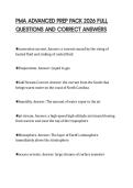 PMA ADVANCED PREP PACK 2026 FULL QUESTIONS AND CORRECT ANSWERS