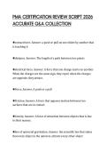 PMA CERTIFICATION REVIEW SCRIPT 2026 ACCURATE Q&A COLLECTION