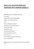 PMH-C FULL SOLUTION PAPER 2026 QUESTIONS WITH ANSWERS GRADED A&plus;