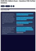 NURS 304 Midterm Exam &ndash; Questions With Verified Solutions