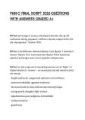 PMH-C FINAL SCRIPT 2026 QUESTIONS WITH ANSWERS GRADED A&plus;