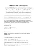 NR 603 CEA Final Exam EXAM 2026-2027  &vert;ACTUAL  &vert; Advanced Clinical Diagnosis & Practice Across the Lifespan &vert; 150 Questions & Evidence-Based Rationales &vert; Clinical Guidelines &vert; Pass Guaranteed - A&plus; Graded