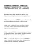 PMHNP MASTER STUDY SHEET 2026 VERIFIED QUESTIONS WITH ANSWERS