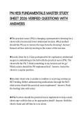 PN HESI FUNDAMENTALS MASTER STUDY SHEET 2026 VERIFIED QUESTIONS WITH ANSWERS