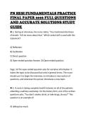 PN HESI FUNDAMENTALS PRACTICE FINAL PAPER 2026 FULL QUESTIONS AND ACCURATE SOLUTIONS STUDY GUIDE