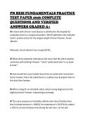 PN HESI FUNDAMENTALS PRACTICE TEST PAPER 2026 COMPLETE QUESTIONS AND VERIFIED ANSWERS GRADED A