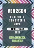 VEN2604 Assignment 3 Portfolio Semester  1 2026 Memo &vert; Due Date 2026