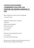 POLESTAR PILATES MOVEMENT COMPREHENSIVE EXAM SCRIPT 2026 QUESTIONS AND ANSWERS GUARANTEED TO PASS