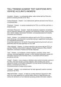 TDCJ TRAINING ACADEMY TEST QUESTIONS WITH VERIFIED ACCURATE ANSWERS