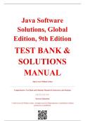 Test Bank & Solutions Manual &mdash; Java Software Solutions&comma; Global Edition&comma; 9th Edition &mdash; John Lewis & William Loftus