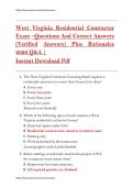 West Virginia Residential Contractor Exam Questions and Answers 2026 Study Guide