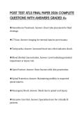 POST TEST ATLS FINAL PAPER 2026 COMPLETE QUESTIONS WITH ANSWERS GRADED A&plus;