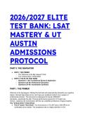2026&sol;2027 Elite LSAT Mastery Test Bank & UT Austin Law Admissions Protocol &vert; PrepTest 27 & Kaplan Methods
