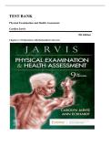 TEST BANK&lowbar;&lowbar;Physical Examination and Health Assessment 9th Edition by Carolyn Jarvis &comma; ISBN&colon; 9780323809849 &vert;Chapters 1-32&vert; Questions with Rationalized Answers&comma; Guide A&plus;