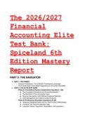 2026&sol;2027 Elite Test Bank for Financial Accounting 6th Edition by Spiceland &vert; Complete Q&A&comma; Mentor Analysis & Study Guide