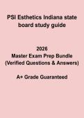 PSI Esthetics Indiana State Board Study Guide &vert; Licensing Prep 2026