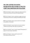 PRA CPRP CERTIFIED PSYCHIATRIC REHABILITATION PRACTITIONER 92 PRACTICE SCRIPT 2026 QUESTIONS WITH SOLUTIONS