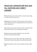 PRAXIS 5047 ADVANCED PREP PACK 2026 FULL QUESTIONS AND CORRECT ANSWERS