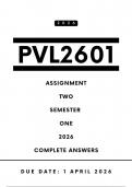 PVL2601 Assignment 2 Answers - Semester 1 2026 &vert; Due Date 1 April 2026