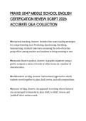 PRAXIS 5047 MIDDLE SCHOOL ENGLISH CERTIFICATION REVIEW SCRIPT 2026 ACCURATE Q&A COLLECTION