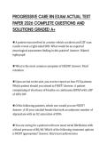 PROGRESSIVE CARE RN EXAM ACTUAL TEST PAPER 2026 COMPLETE QUESTIONS AND SOLUTIONS GRADED A&plus;