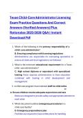 Texas Child Care Licensing Exam Questions and Answers 2026 Study Guide Prep