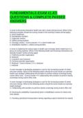 FUNDAMENTALS EXAM &num;1 ATI QUESTIONS & COMPLETE PASSED ANSWERS