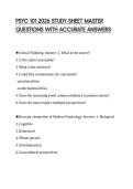 PSYC 101 2026 STUDY SHEET MASTER QUESTIONS WITH ACCURATE ANSWERS