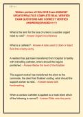 Written portion of HCA 201B Exam 2026&sol;2027  UPDATE&sol;PRACTICE COMPLETE REAL VERIFIED  EXAM QUESTIONS AND CORRECT VERIFIED  ANSWERS&vert;&vert;GRADED A&plus;&excl;&excl;&excl;