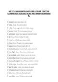 MD TITLE INSURANCE PRODUCER LICENSE CERTIFICATION SCRIPT 2026 QUESTIONS WITH SOLUTIONS GRADED A&plus;