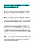 MCQs UPDATED SCRIPT 2026 PRACTICE SOLUTIONS GRADED A&plus;