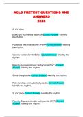 ACLS PRETEST QUESTIONS AND ANSWERS 2026