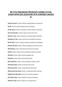 MD TITLE INSURANCE PRODUCER LICENSE ACTUAL EXAM PAPER 2026 QUESTIONS WITH ANSWERS GRADED A&plus;