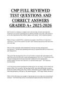 CMP Full Reviewed test questions and correct answers GRADED A&plus; 2025-2026