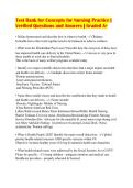 Test Bank for Concepts for Nursing Practice &vert; Verified Questions and Answers &vert; Graded A&plus;