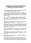 MECHANICAL LAW FINAL TEST 2026 QUESTIONS WITH CORRECT ANSWERS GRADED A&plus;