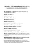 MECHANICAL LAW ACTUAL EXAM PAPER 2026 QUESTIONS WITH ANSWERS GRADED A&plus;