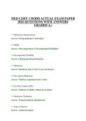 MED CERT 1 DODD PRACTICE EXAMINATION 2026 QUESTIONS WITH ANSWERS GRADED A&plus;