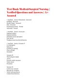 Test Bank Medical-Surgical Nursing &vert; Verified Questions and Answers &vert; A&plus; Assured