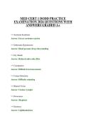 MED CERT 1 DODD COMPREHENSIVE STUDY GUIDE 2026 FULL QUESTIONS AND SOLUTIONS GRADED A&plus;