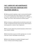 QAC LANDSCAPE AND MAINTENANCE ACTUAL EXAM 2026 QUESTIONS WITH SOLUTIONS GRADED A&plus;