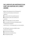 QAC LANDSCAPE AND MAINTENANCE EXAM SCRIPT 2026 QUESTIONS WITH CORRECT ANSWERS