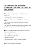 QAC LANDSCAPE AND MAINTENANCE EXAMINATION STUDY GUIDE 2026 QUESTIONS WITH ANSWERS