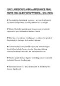 QAC LANDSCAPE AND MAINTENANCE FINAL PAPER 2026 QUESTIONS WITH FULL SOLUTION