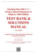 Test Bank & Solutions Manual &mdash; Starting Out with C&plus;&plus;&colon; From Control Structures to Objects&comma; 10th Edition &mdash; Tony Gaddis