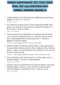 RAMSAY MAINTENANCE TEST STUDY GUIDE FINAL TEST 2026 QUESTIONS WITH CORRECT ANSWERS GRADED A&plus;