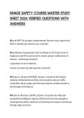 RANGE SAFETY COURSE MASTER STUDY SHEET 2026 VERIFIED QUESTIONS WITH ANSWERS
