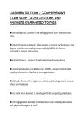 LSUS MBA 701 EXAM 2 COMPREHENSIVE EXAM SCRIPT 2026 QUESTIONS AND ANSWERS GUARANTEED TO PASS